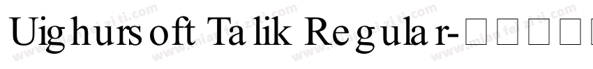Uighursoft Talik Regular字体转换